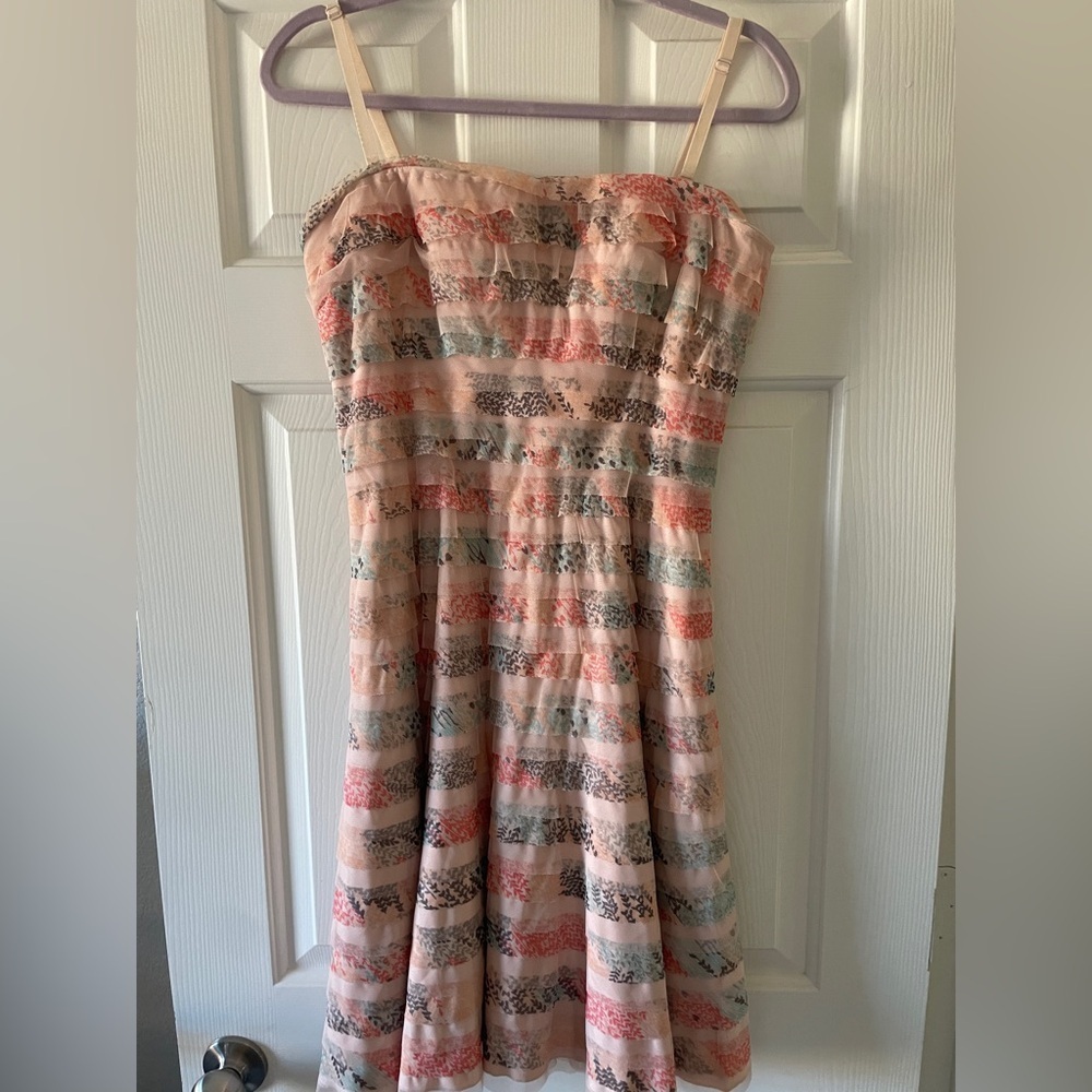 BCBGMaxAzria Pink and Coral Dress